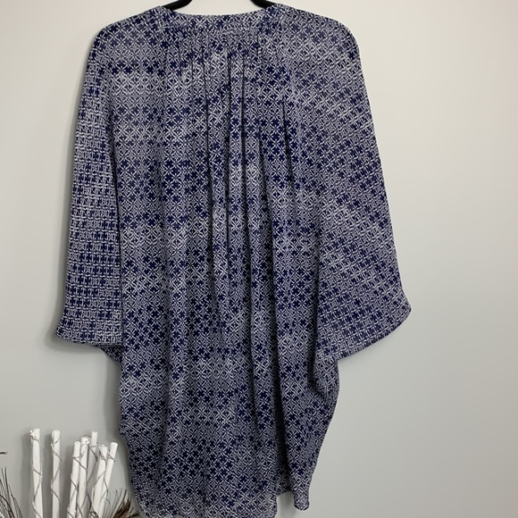 Diane Von Furstenberg Fleurette Silk Dress Navy and White Size 0 - Picture 9 of 14